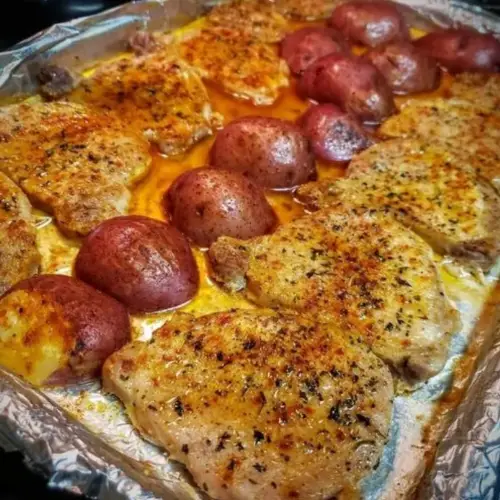 One-Pan Baked Pork Chops