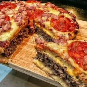 Grandma's Feast Pizza Burger Pie Recipe