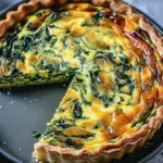 Savory Crustless Spinach Quichee-receipster.com
