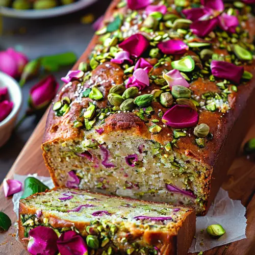 Vegan & Gluten-Free Pistachio Cardamom Rose Loaf-receipster.com