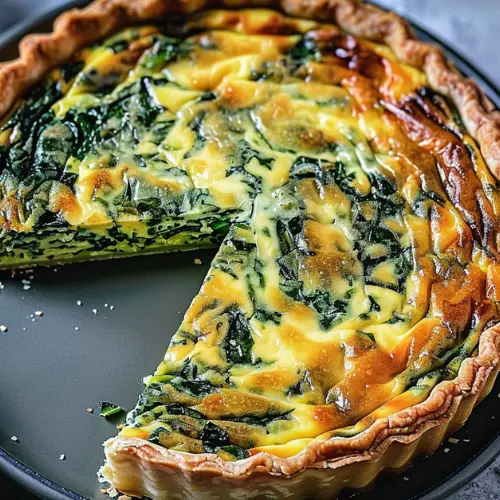 Savory Crustless Spinach Quichee-receipster.com