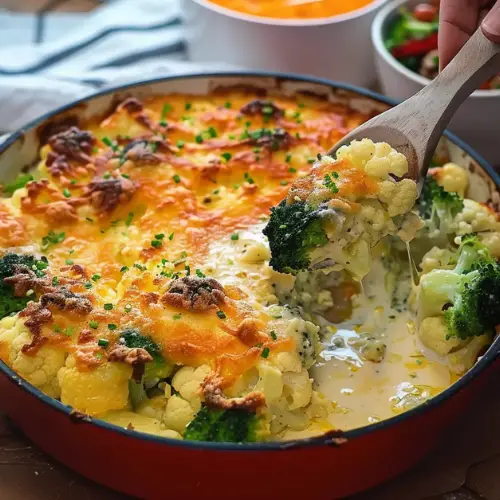 Wholesome Broccoli and Cauliflower Bake-receipster.com