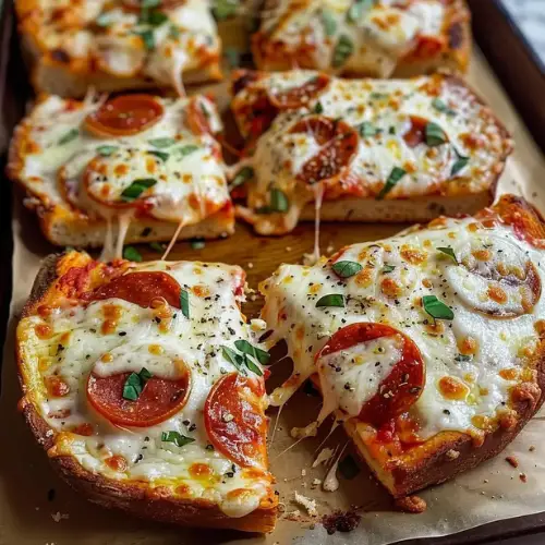 Homemade Garlic Bread Pizza-5
