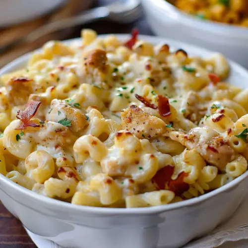 Ranch Chicken Macaroni and Cheese-receipster.com