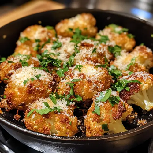 Crispy Roasted Cauliflower Parmesan -receipster.com