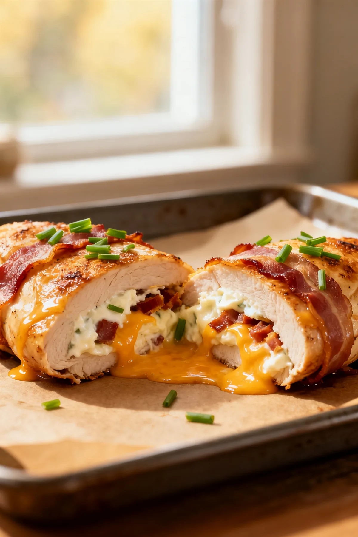 Bacon and Cream Cheese Stuffed Chicken Breast