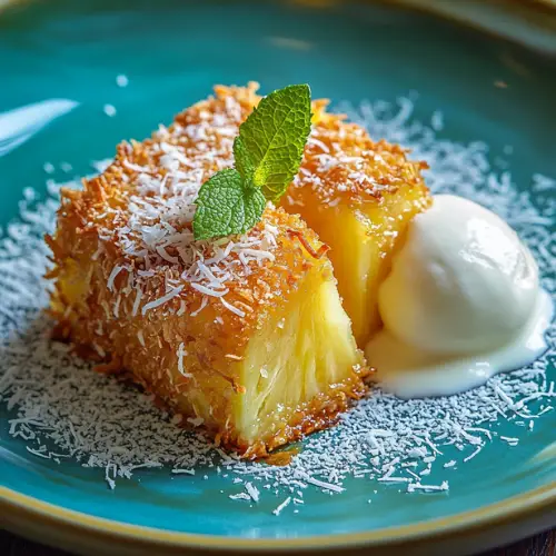 Fried Pineapple with Coconut Crust -receipster.com