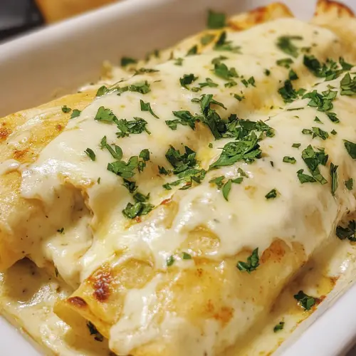 Chicken enchiladas with sour cream white sauce-receipster.com