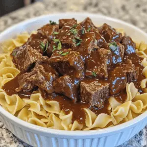 Crockpot beef tips & noodles! -receipster.com