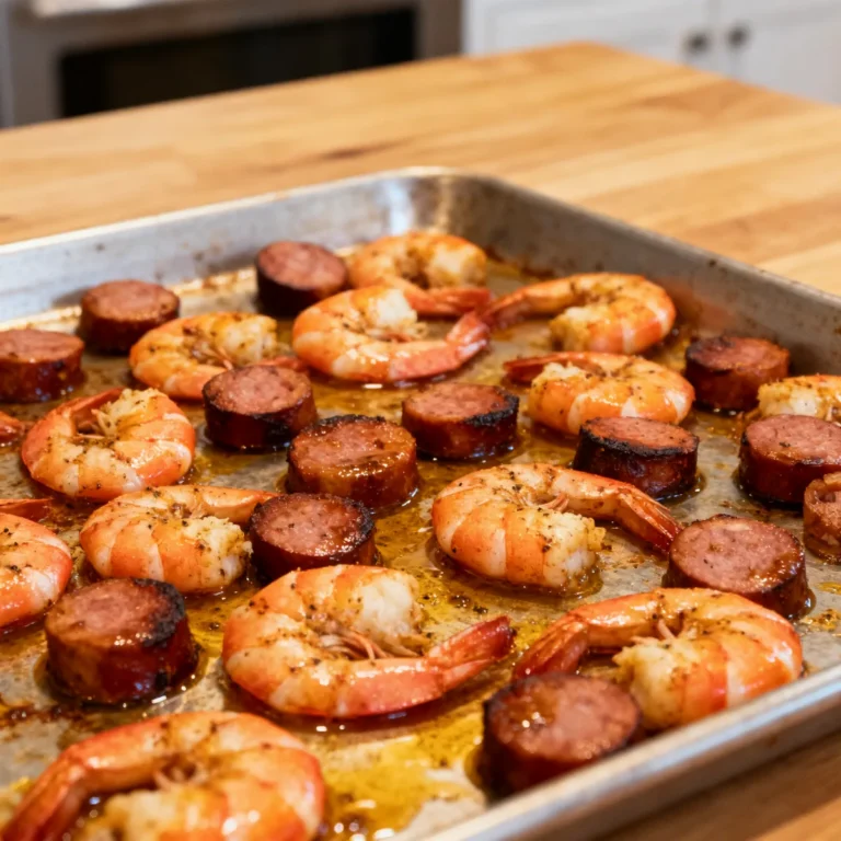 Quick and Easy Cajun Shrimp and Sausage Sheet Pan Dinner