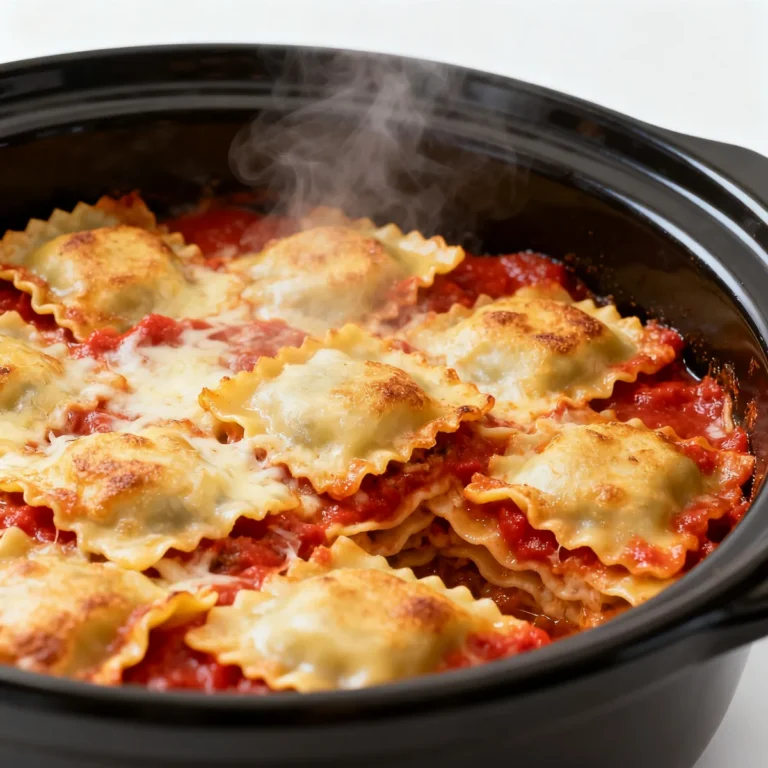 Effortless Crockpot Ravioli Lasagna Recipe for Busy Weeknights