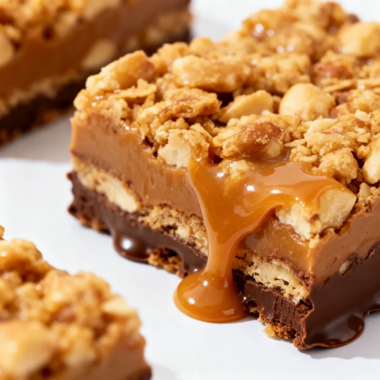 Irresistible Gooey Caramel Chocolate Crunch Bars Recipe Delight