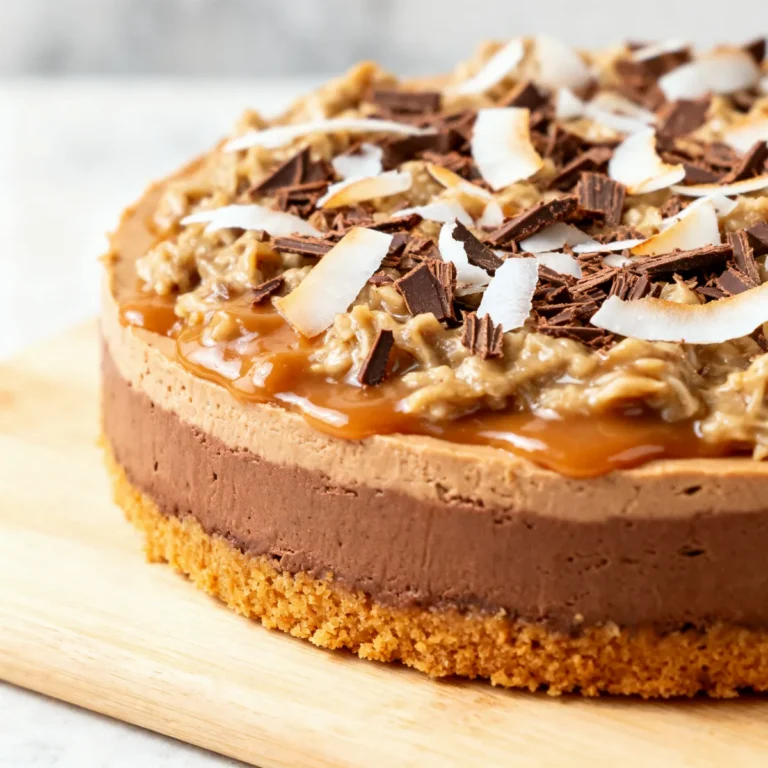 Irresistible No-Bake German Chocolate Cheesecake Recipe for Dessert Lovers