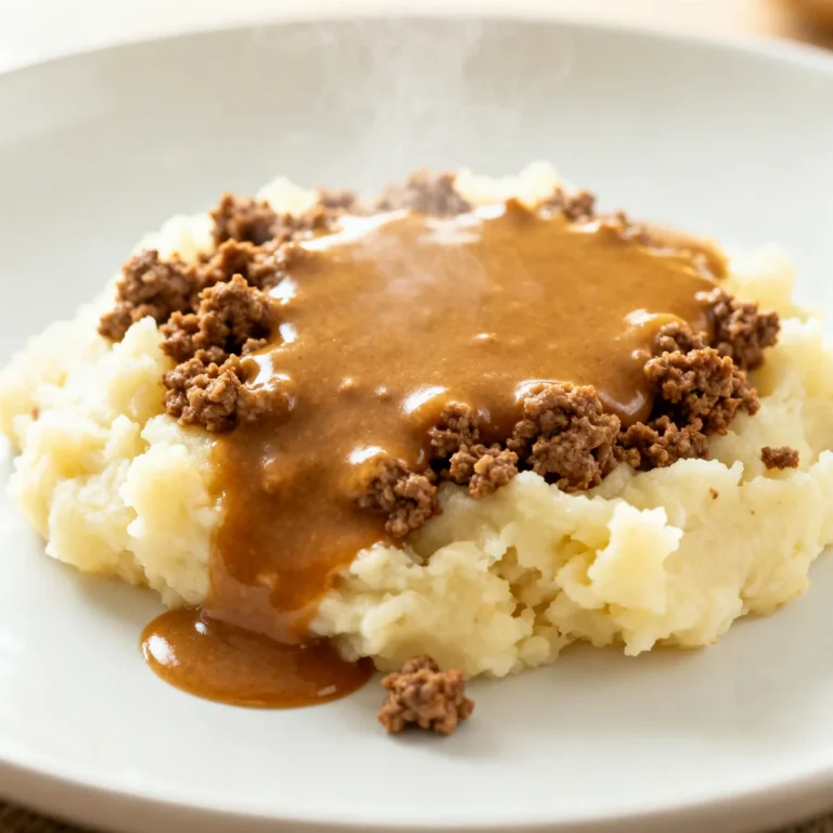 Ultimate Comfort: Ground Beef and Gravy Over Mashed Potatoes Recipe