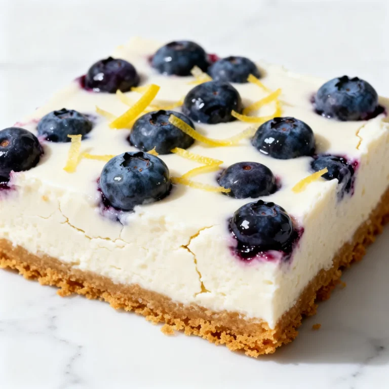 Irresistible Lemon Blueberry Cheesecake Bars: A Refreshing Dessert Delight