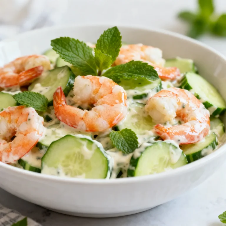 Refreshing Creamy Cucumber Shrimp Salad Recipe for Summer Delight