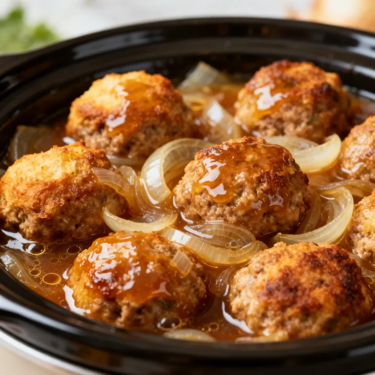 Irresistible Slow Cooker French Onion Meatballs Recipe You Must Try