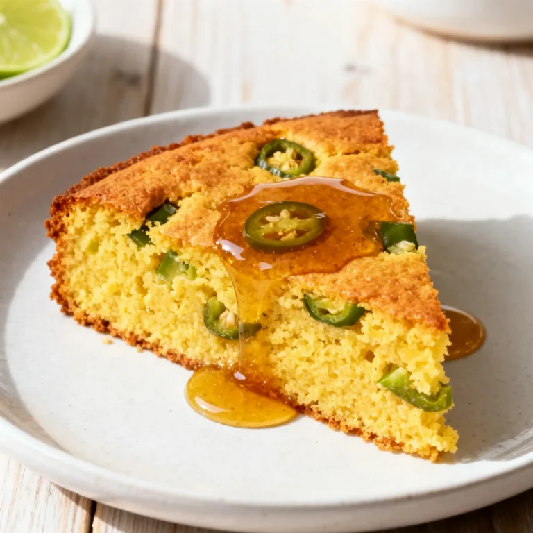 Spicy Jalapeño Cornbread: Easy Homemade Recipe with Sweet Lime Honey Drizzle