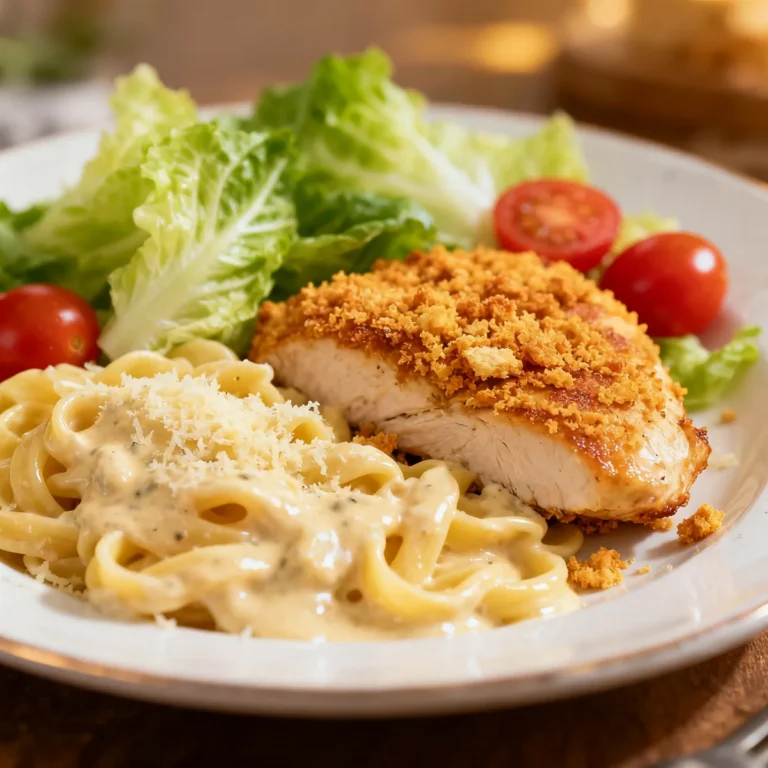 Easy Baked Caesar Chicken with Creamy Parmesan Pasta – Ready in 30 Minutes
