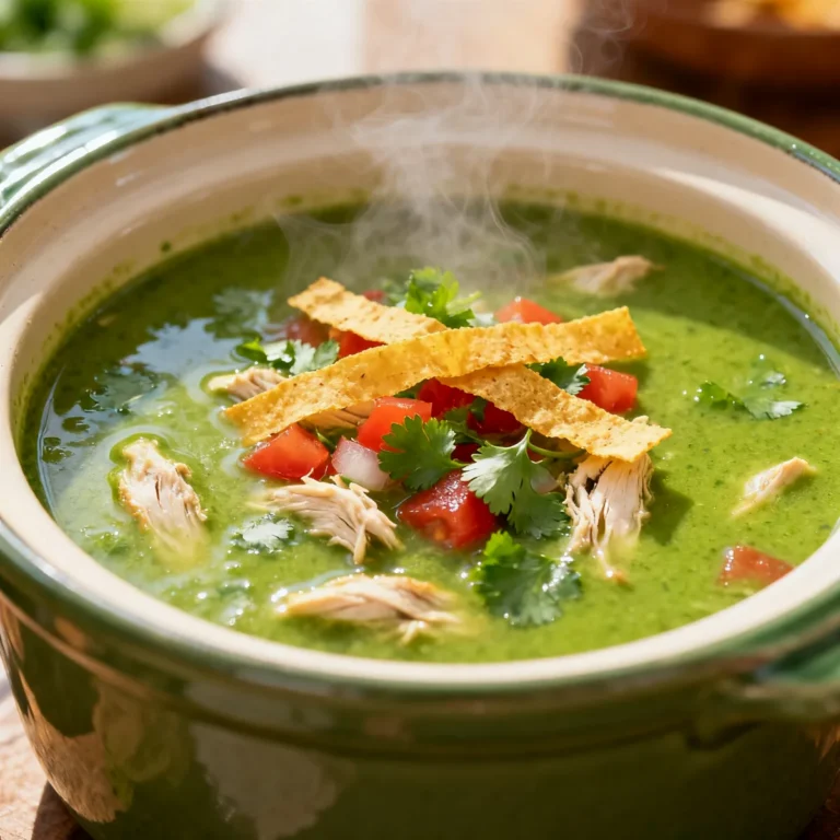 Easy Crock Pot Green Enchilada Chicken Soup Recipe