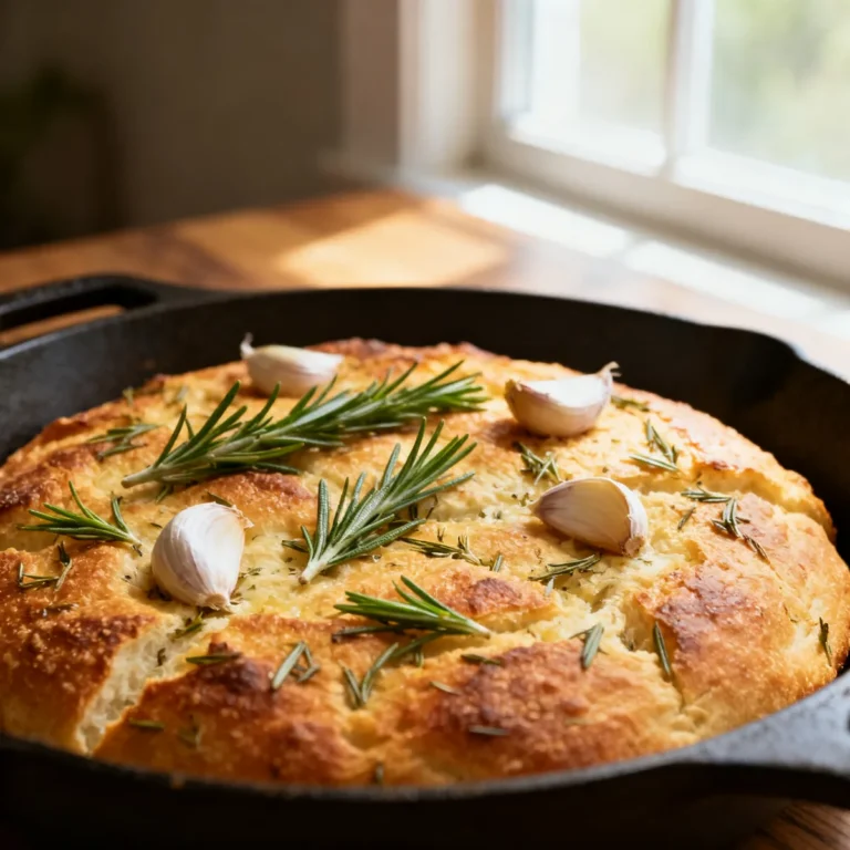 How to Make Delicious Rustic Garlic Rosemary Skillet Bread