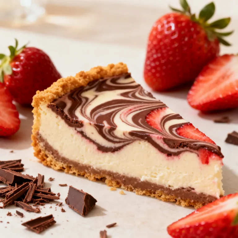Irresistible Chocolate Strawberry Swirl Cheesecake Recipe for Dessert Lovers