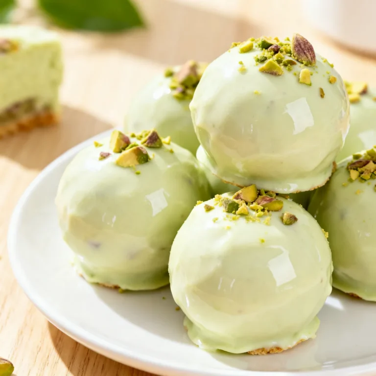 Creamy Pistachio Cheesecake Truffles – Easy No-Bake Recipe