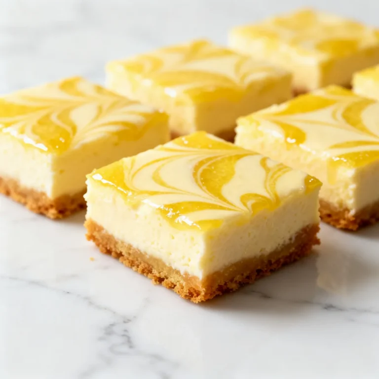 Easy Lemon Marbled Cheesecake Bars – Family Favorite