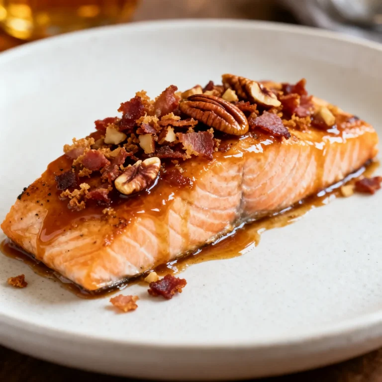 Easy Bourbon Bacon Pecan Salmon – Ready in 30 Minutes