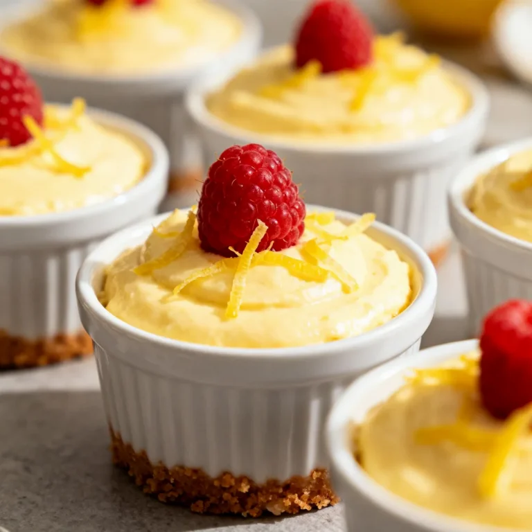 Easy No Bake Mini Lemon Raspberry Cheesecakes – Ready in 30 Minutes