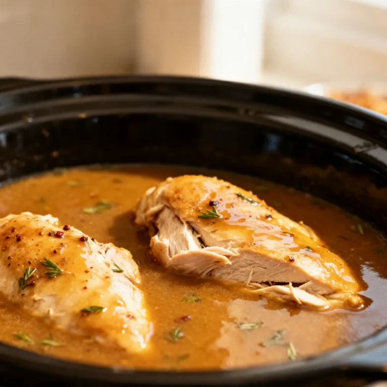 Easy Slow Cooker Chicken Breasts with Rich Homemade Gravy