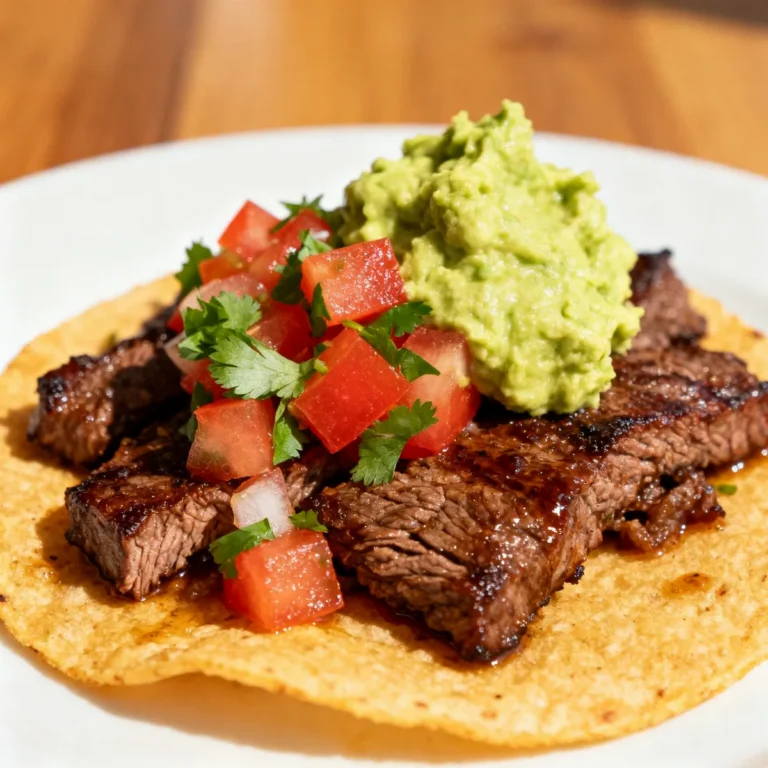Authentic Mexican Tostadas de Beef Carne Asada Recipe