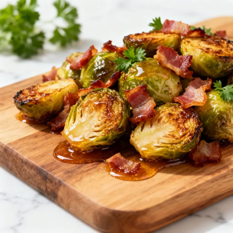 Easy Honey-Glazed Roasted Brussels Sprouts with Bacon