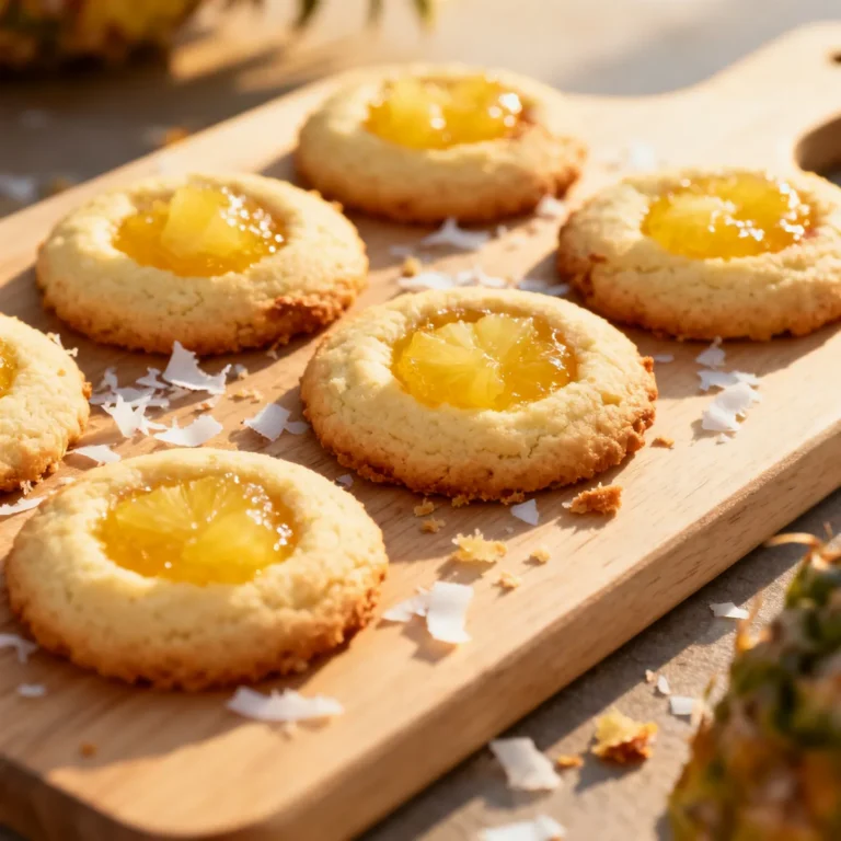 Easy Hawaiian Pineapple Coconut Thumbprint Cookies Recipe