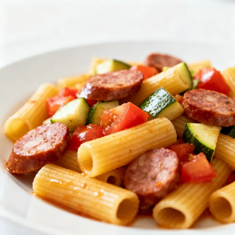 Best Rigatoni with Italian Sausage, Tomatoes & Zucchini