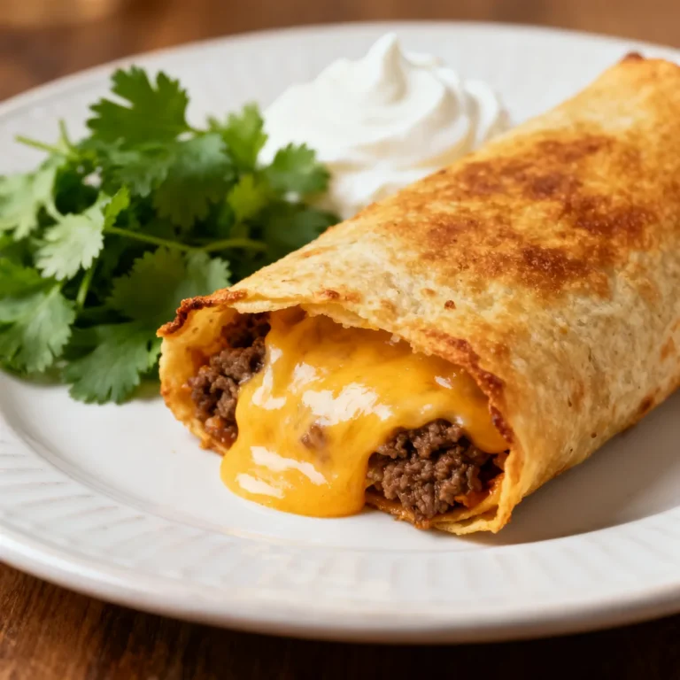 Easy Cheesy Beef Chimichanga Recipe – Perfect for Dinner