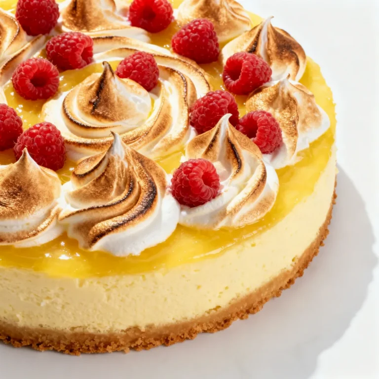 Ultimate Lemon Raspberry Meringue Cheesecake Recipe