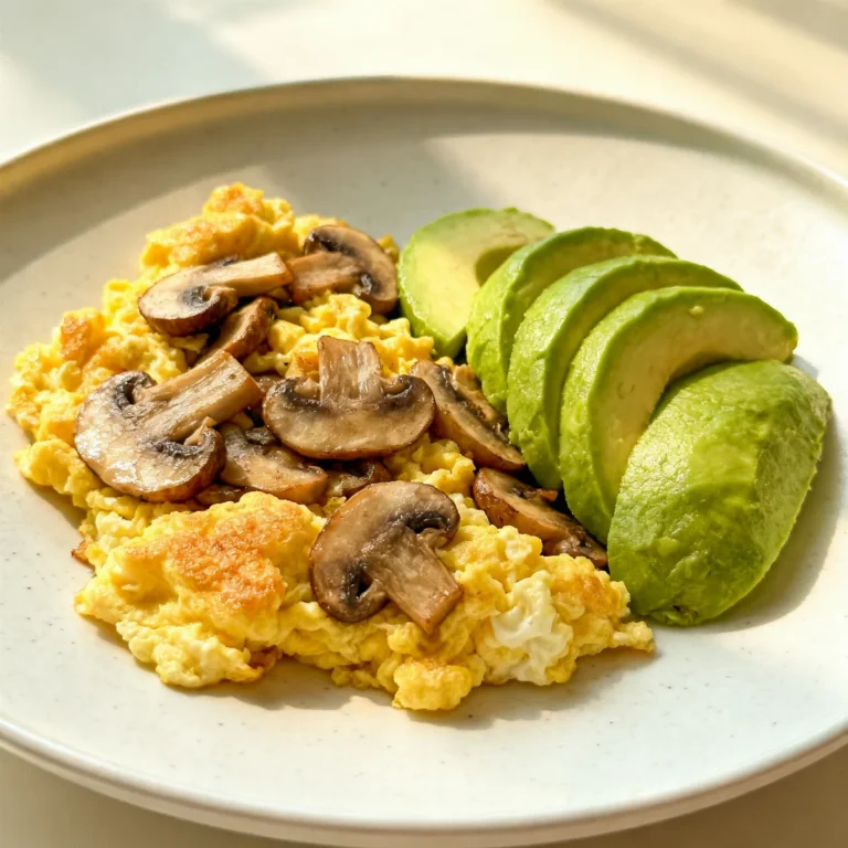Best Scrambled Eggs with Mushrooms and Avocado