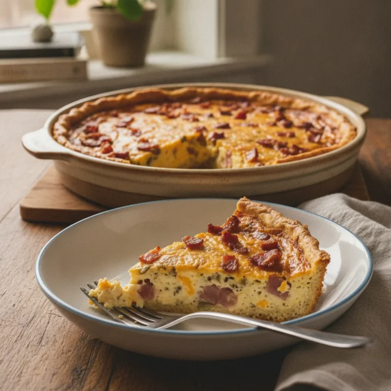 Easy Bacon and Cheese Crustless Quiche Recipe