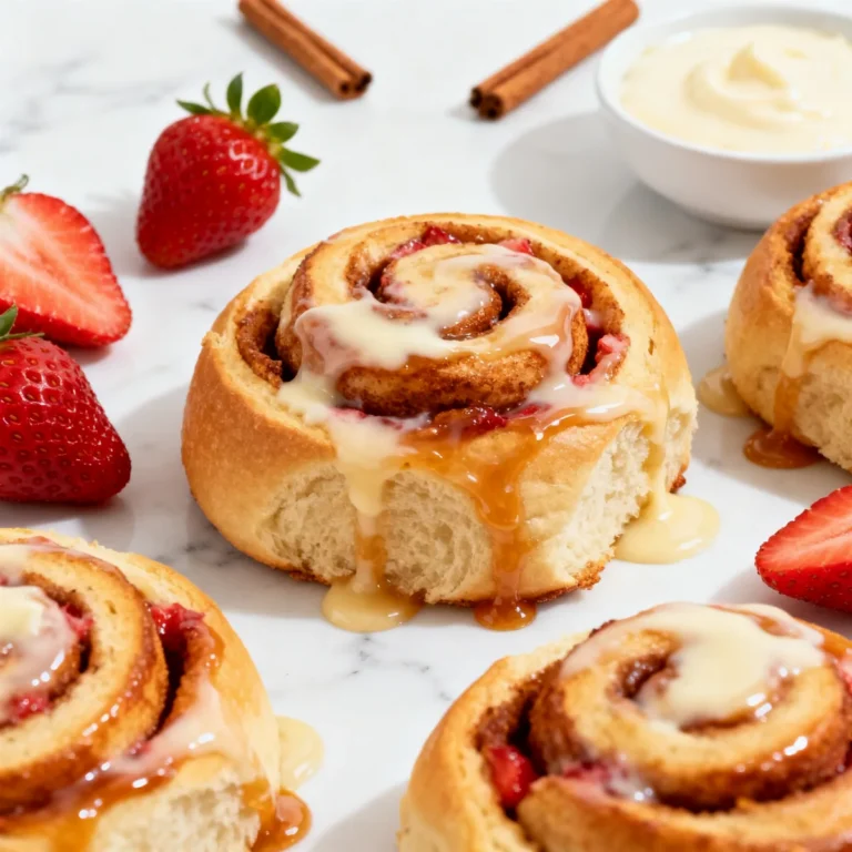 Best Strawberry and Cream Cinnamon Rolls with Filling