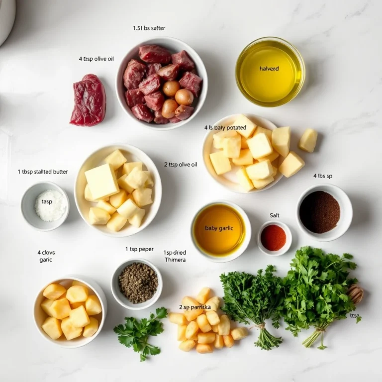 Garlic Butter Steak Bites and Potatoes