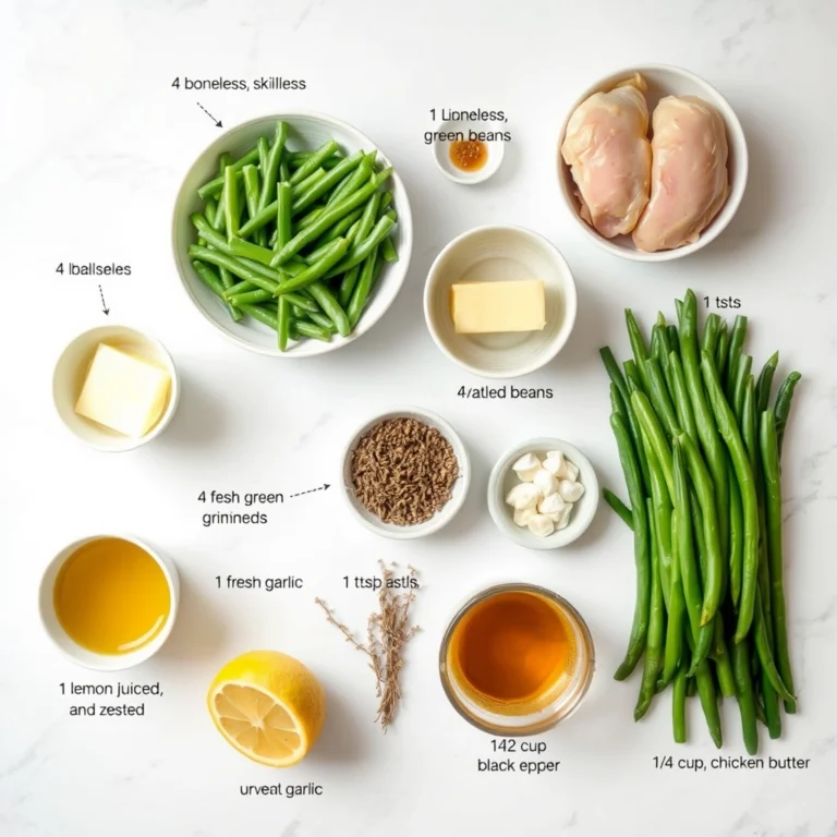 Lemon Garlic Butter Chicken and Green Beans Skillet