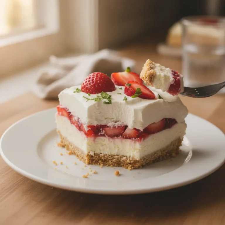 Easy No Bake Strawberry Lasagna Dessert
