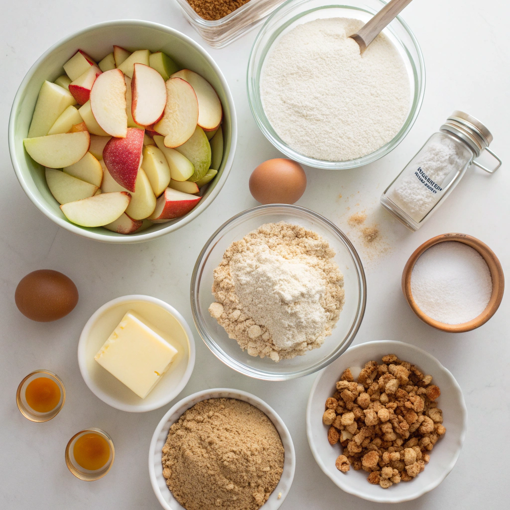 Apple Muffins with Crumb Topping ingredients