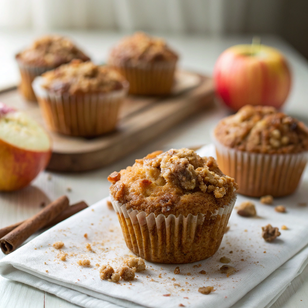 Apple Pumpkin Streusel Muffins finished