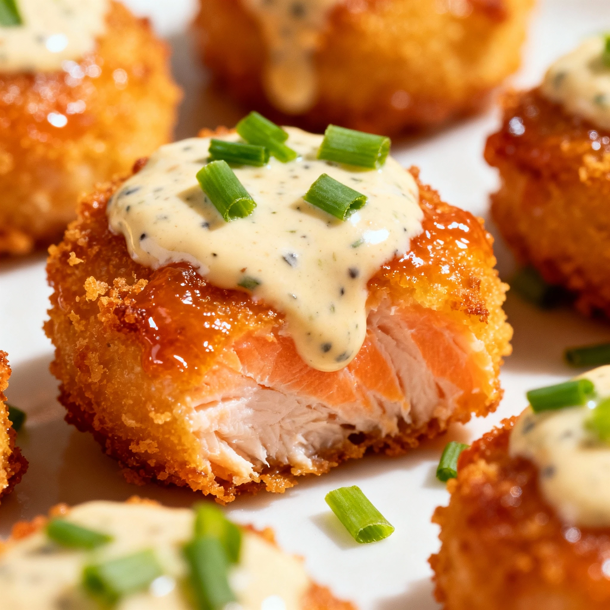 Bang Bang Salmon Bites finished