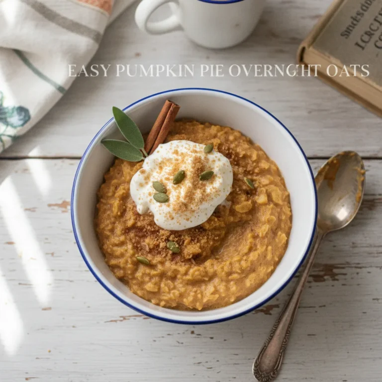 Easy Pumpkin Pie Overnight Oats Recipe