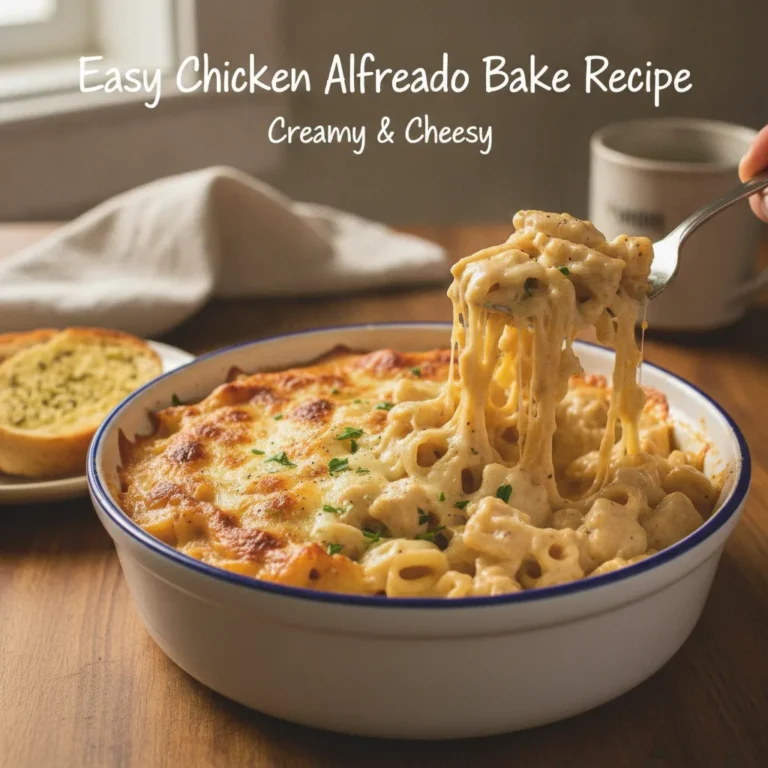 Easy Chicken Alfredo Bake Recipe | Creamy & Cheesy