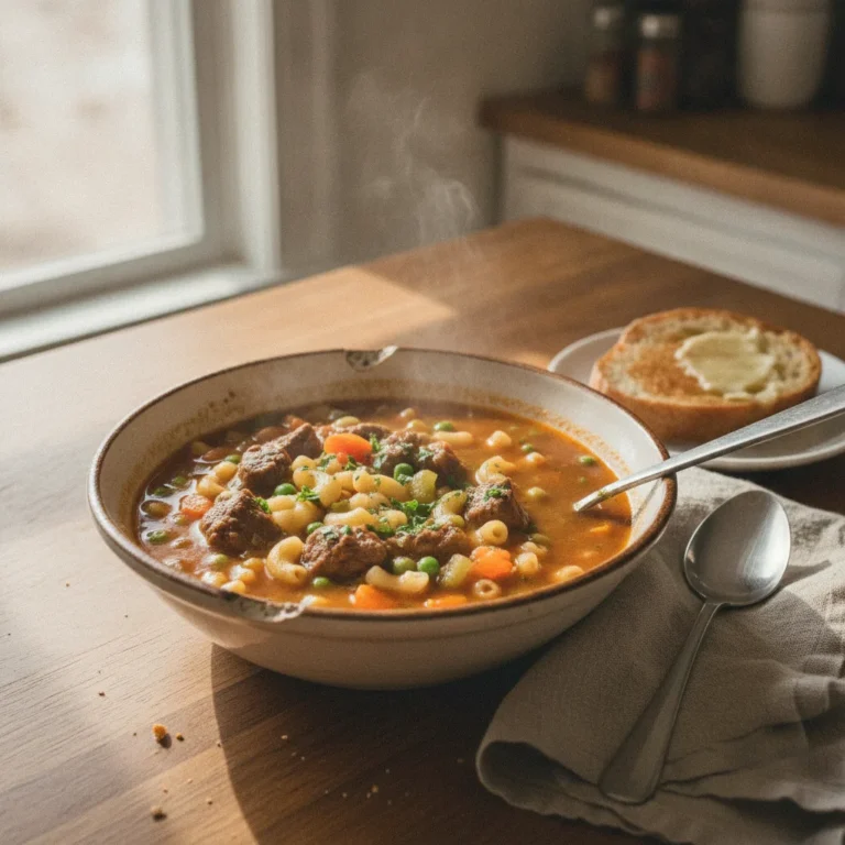 Beef and Macaroni Soup