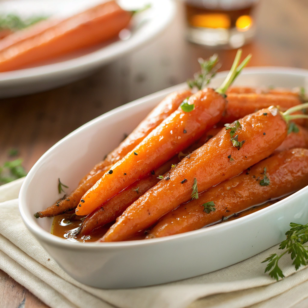Brown Sugar Glazed Carrots finished
